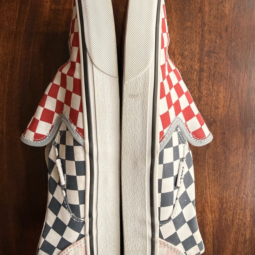 Vans Multi-Color Checkerboard Slip-On Sneakers - Picture 3 of 10